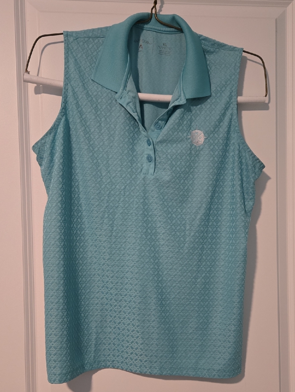 Antigua Green Sleeveless Polo